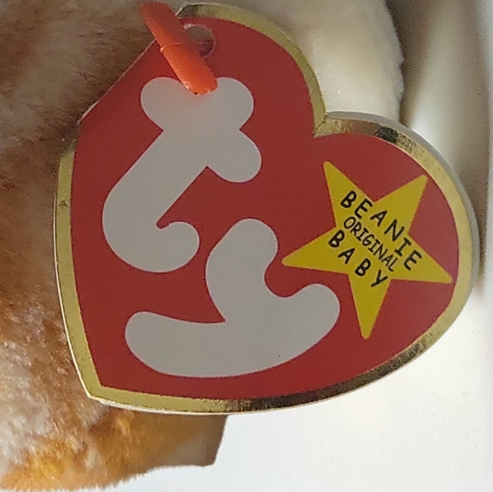 Vtg 1999 Ty Amber Tabby Cat Kitty Beanie Baby 8" - Picture 6 of 11